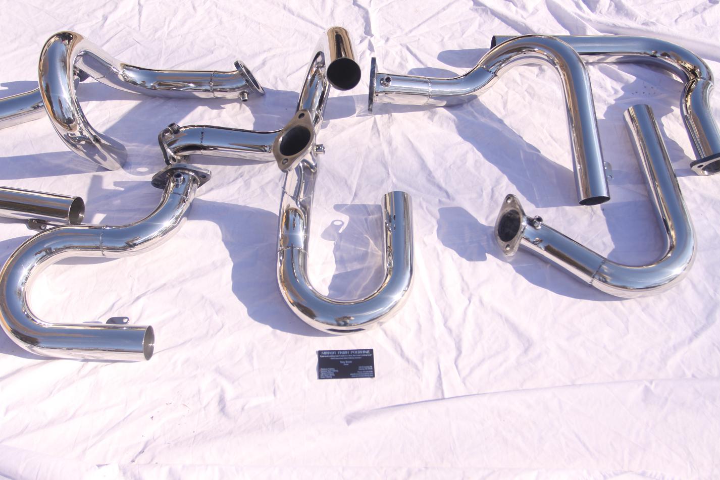 Chevy 565 1927 Roadster V8 Header Pipes AFTER Chrome - Like Metal Polishing and Buffing Services