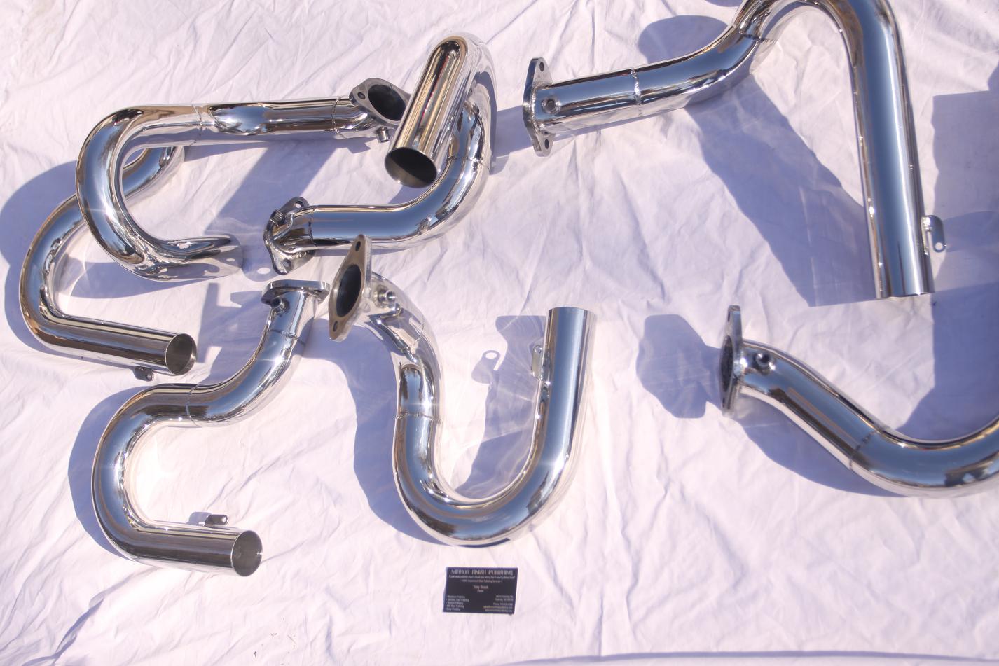 Chevy 565 1927 Roadster V8 Header Pipes AFTER Chrome - Like Metal Polishing and Buffing Services