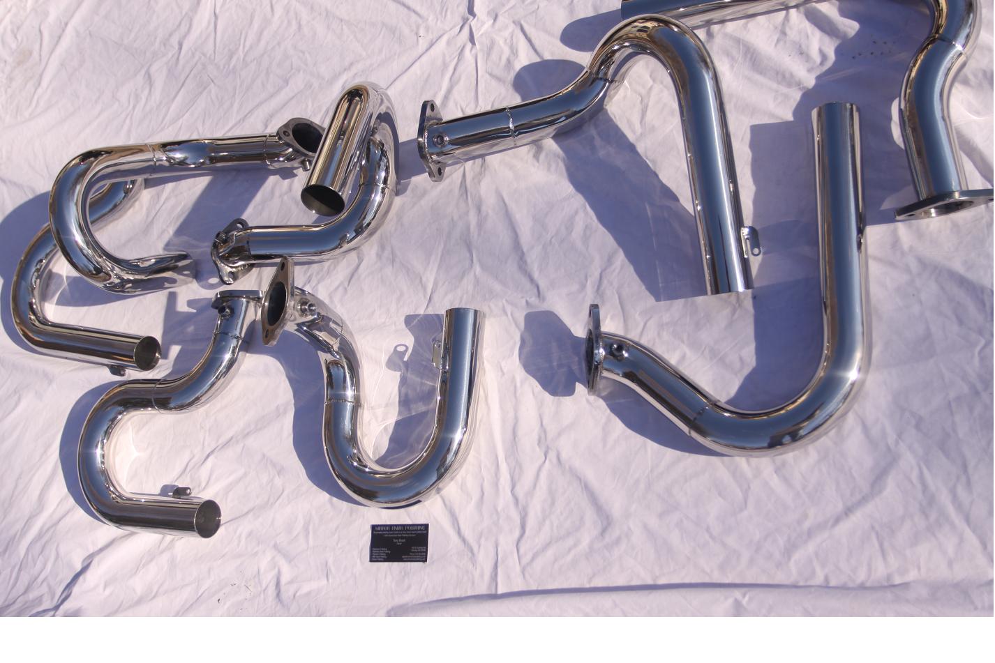 Chevy 565 1927 Roadster V8 Header Pipes AFTER Chrome - Like Metal Polishing and Buffing Services