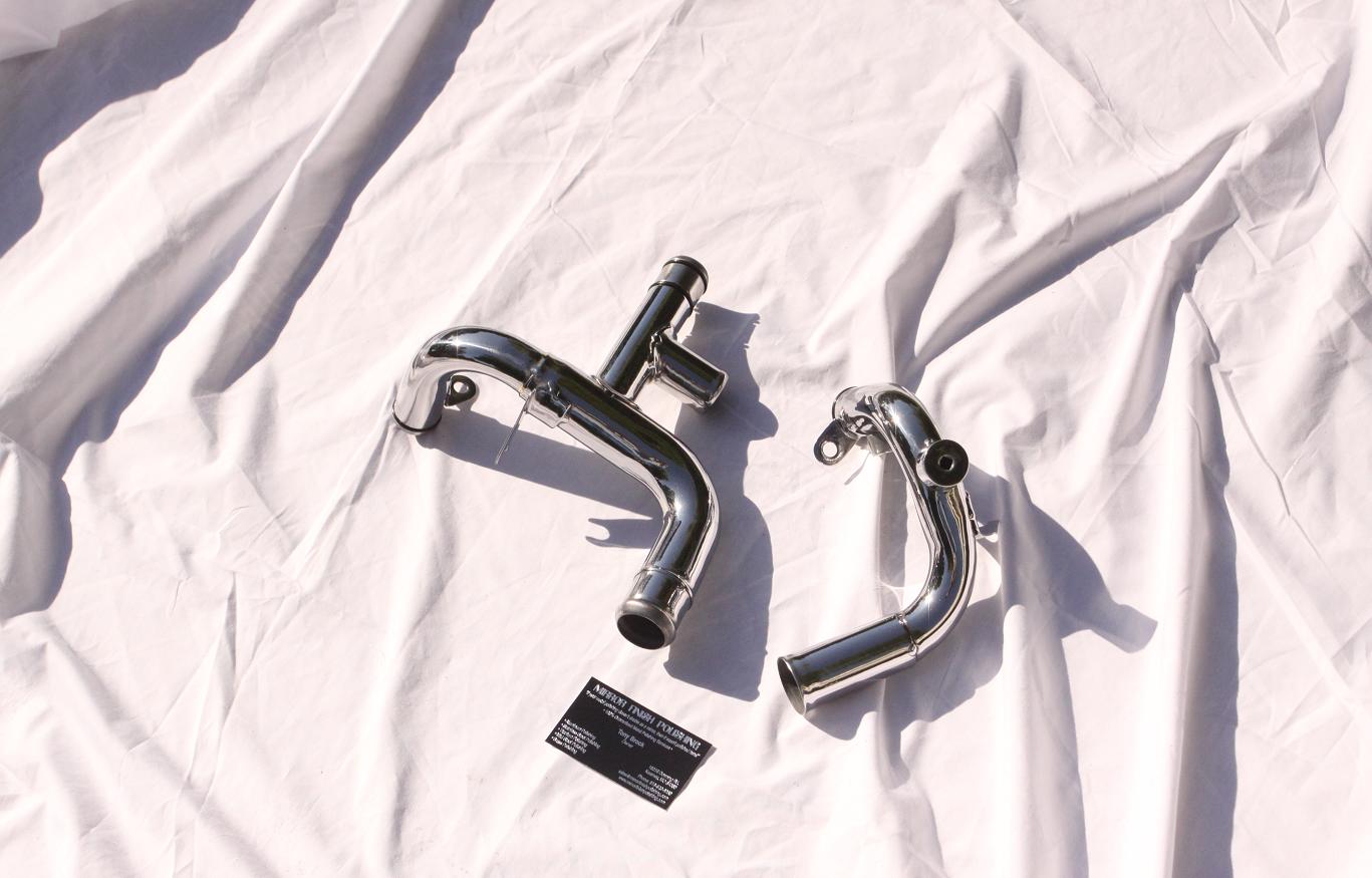 Ford Mustang Cobra V8 Coolant Pipe AFTER Chrome - Like Metal Polishing and Buffing Services