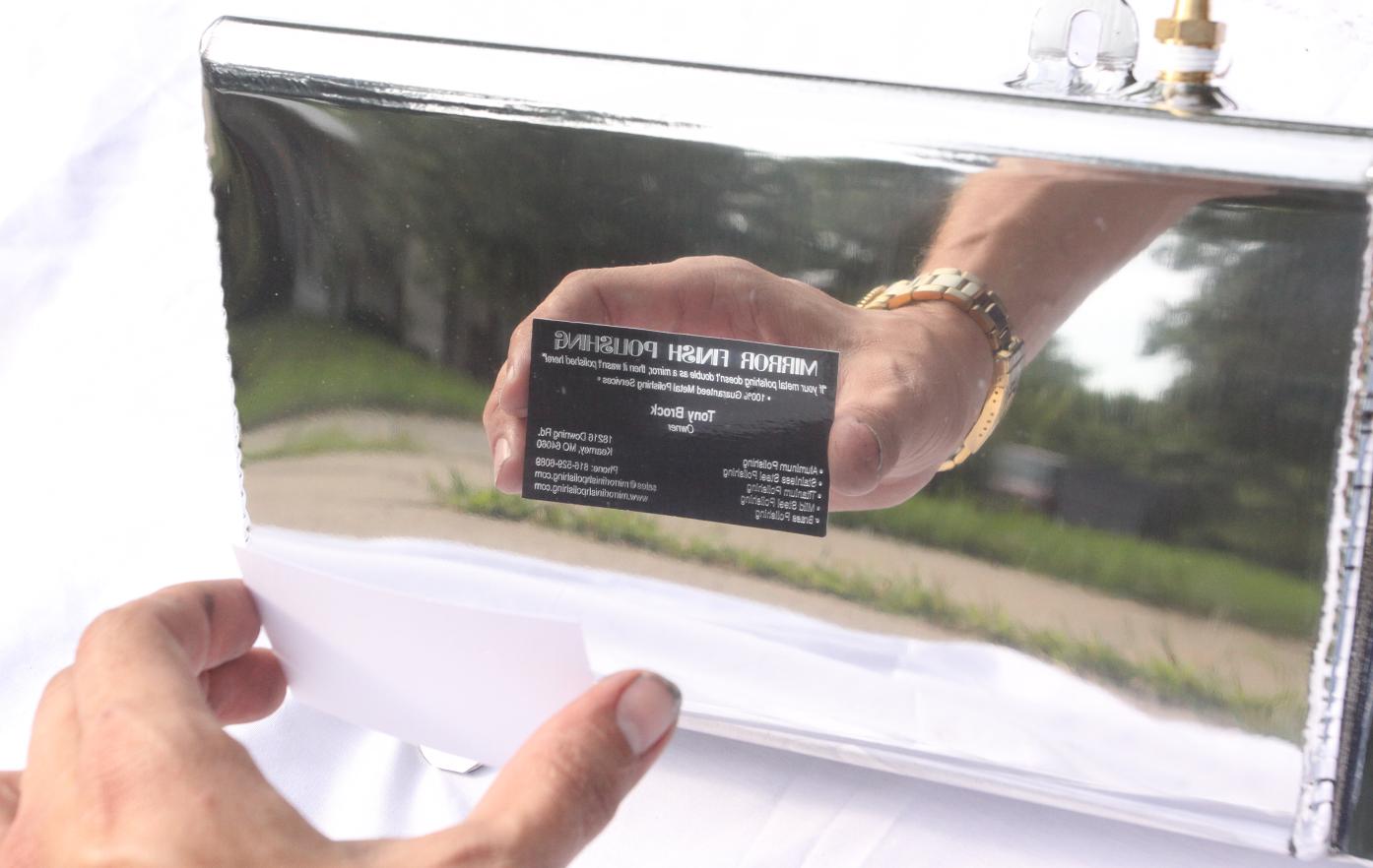 Ford Mustang Aluminum Reservoir Tank AFTER Chrome - Like Metal Polishing Services