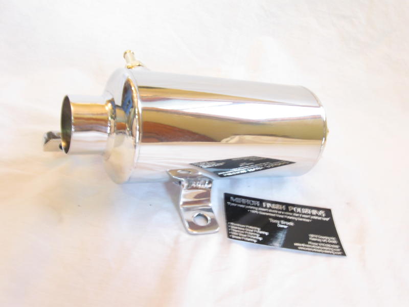 Mazda RX7 Catch Can Tank AFTER Chrome - Like Metal Polishing and Buffing Services