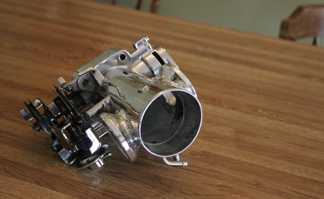 Toyota Supra Throttle Body AFTER Chrome-Like Metal Polishing Service