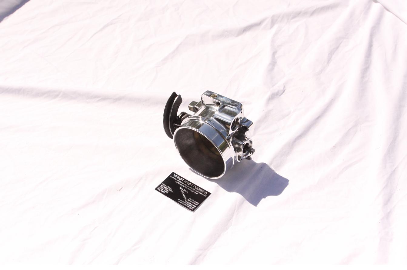 Edelbrock Chevy Throttle Body AFTER Chrome - Like Metal Polishing and Buffing Services