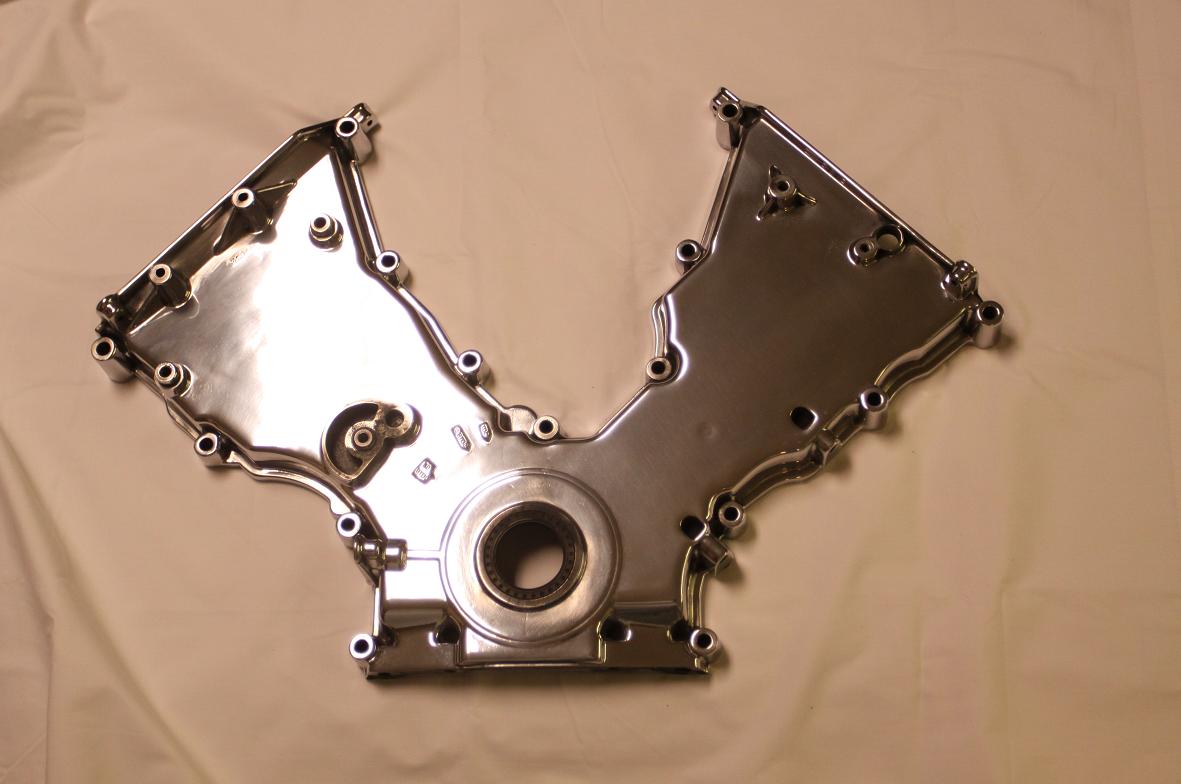 Polished Ford Mustang Cobra Timing Cover