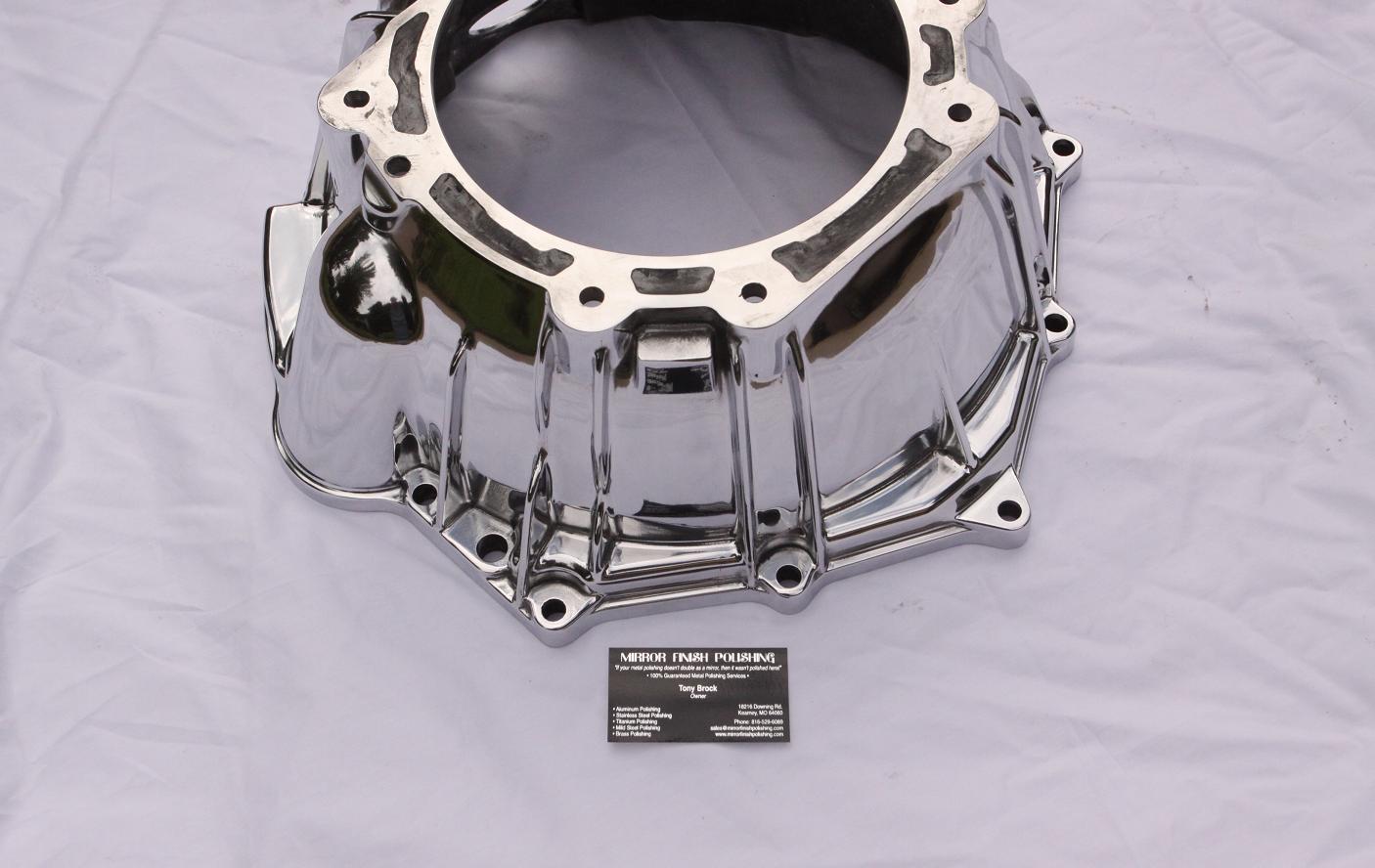 4L60E Transmission Bell Housing AFTER Chrome - Like Metal Polishing and Buffing Services
