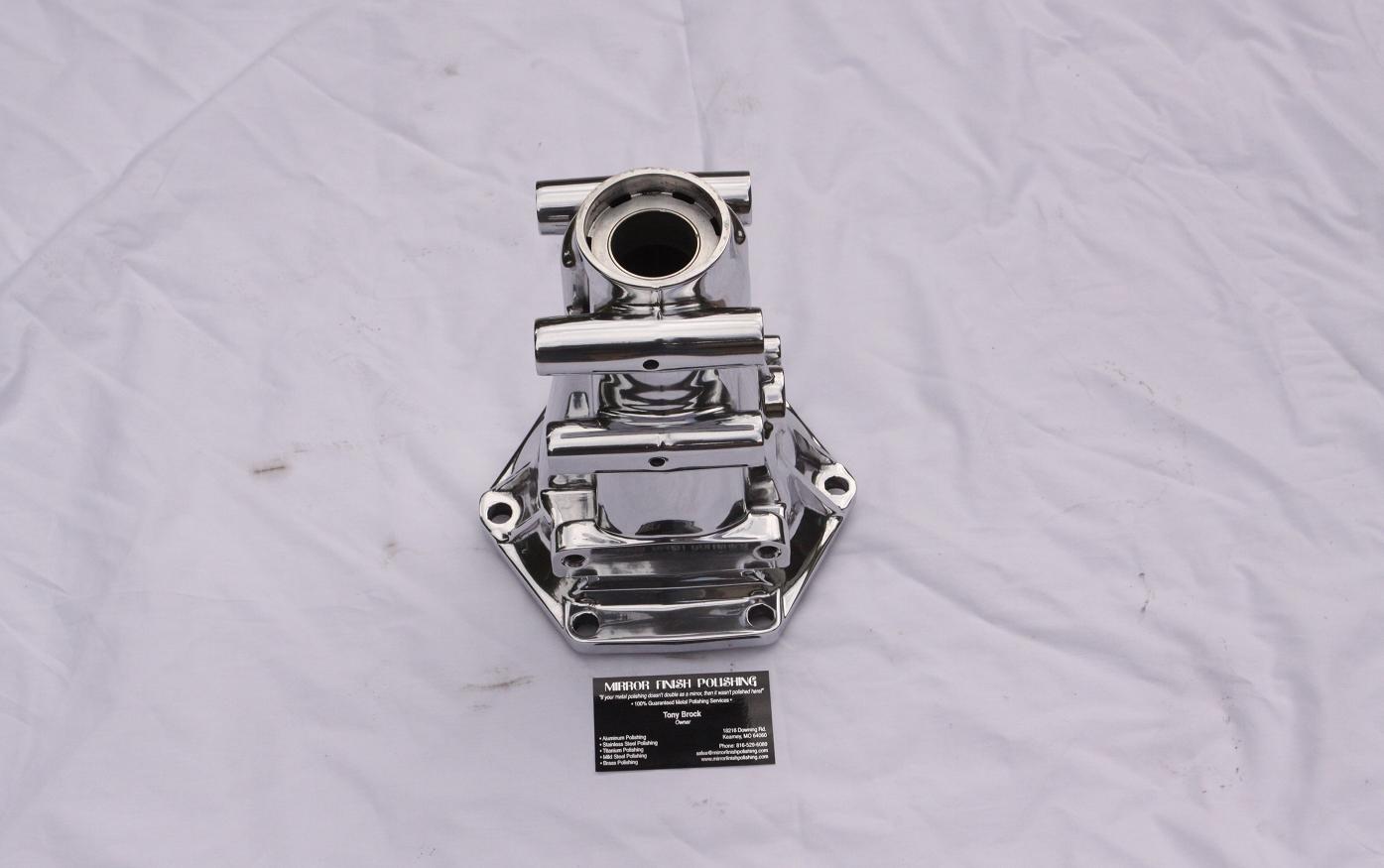 4L60E Transmission Tailshaft Housing AFTER Chrome - Like Metal Polishing and Buffing Services