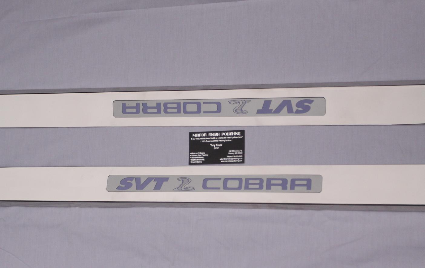 2004 Mustang Cobra Door Seal Trim AFTER Chrome - Like Metal Polishing and Buffing Services