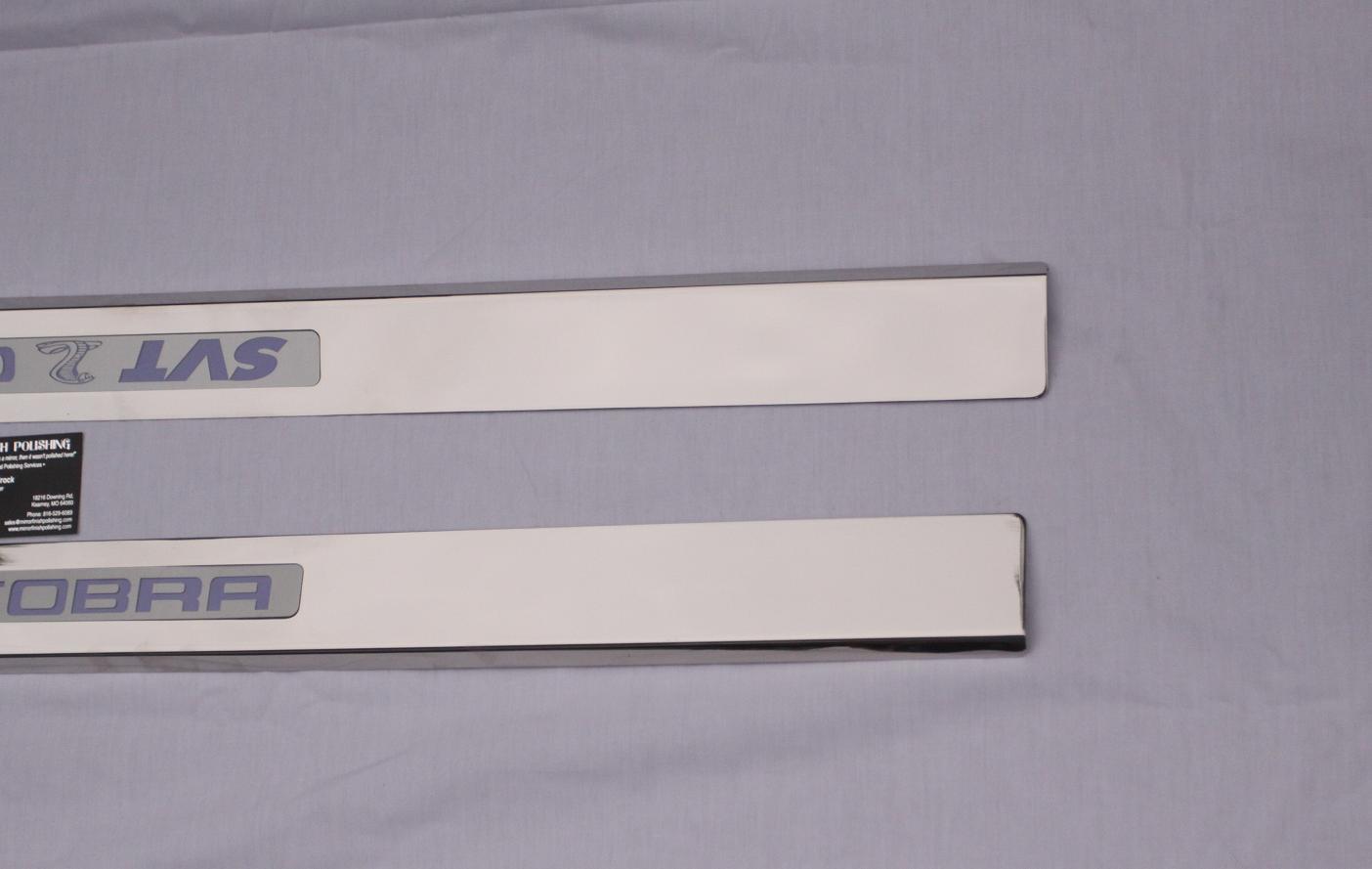 2004 Mustang Cobra Door Seal Trim AFTER Chrome - Like Metal Polishing and Buffing Services