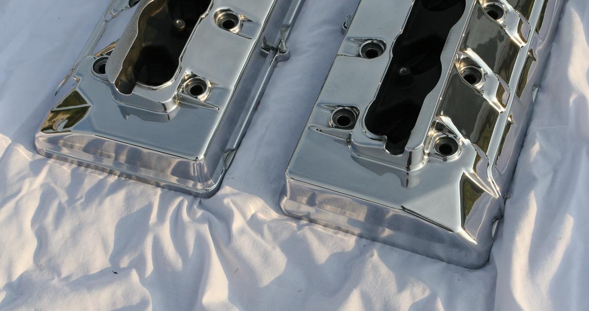Ford GT Valve Covers Polished to a Chrome - Like Mirror Finish!