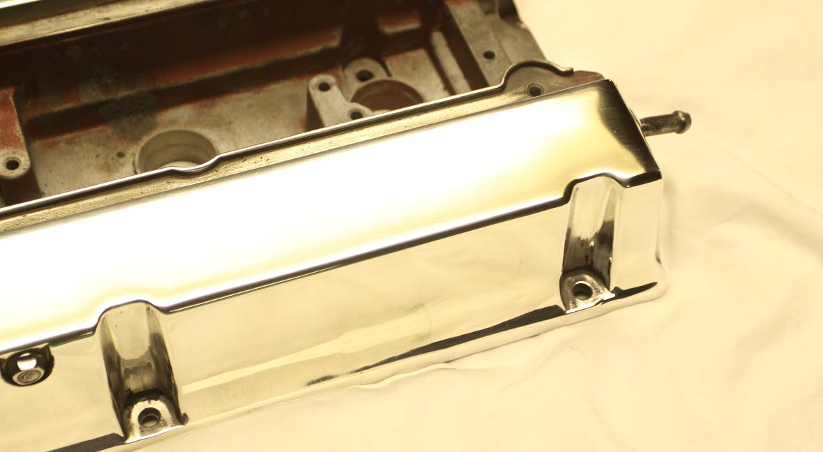 Mitsubishi Evolution Valve Cover AFTER Chrome - Like Metal Polishing Services