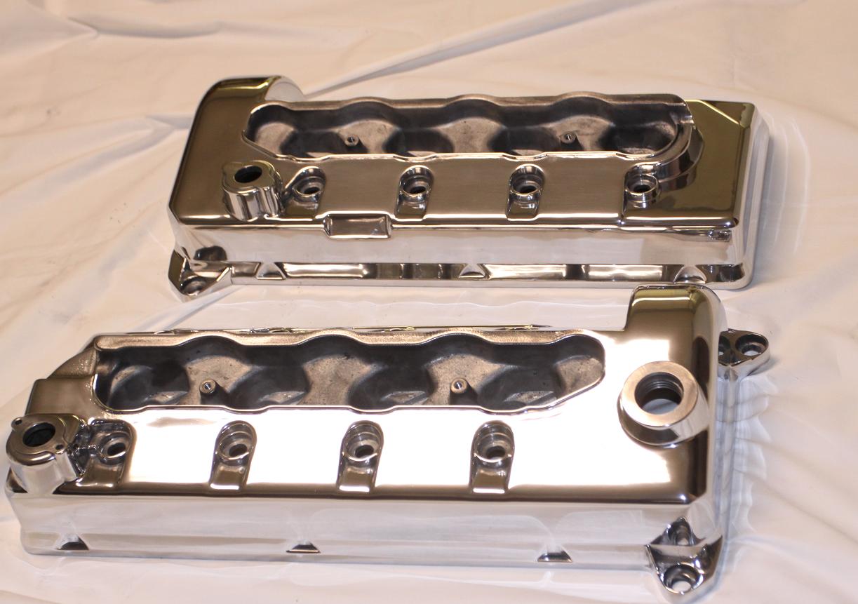 Ford Mustang V8 Cobra Valve Covers AFTER Chrome - Like Metal Polishing Services