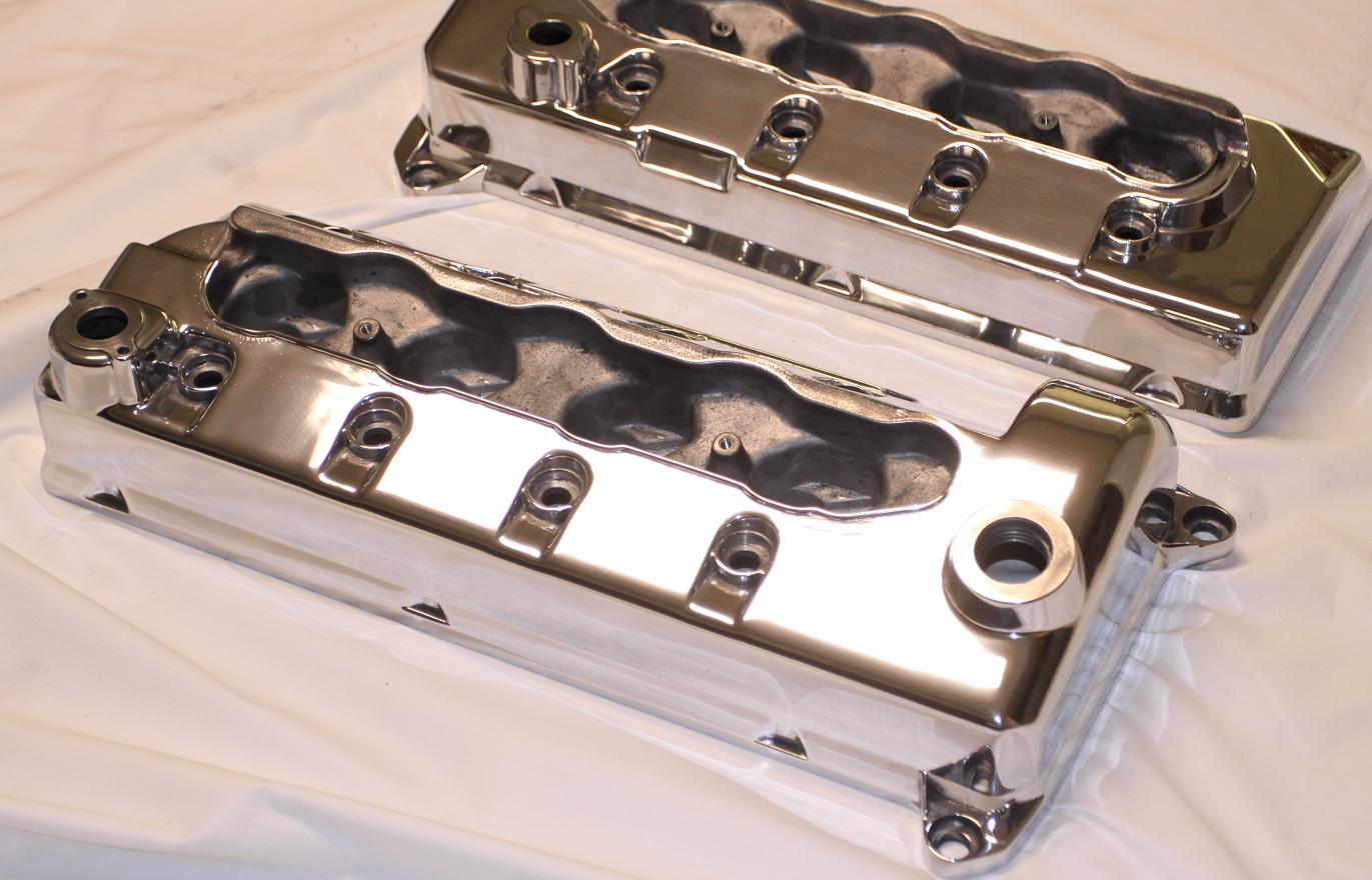 Ford Mustang V8 Cobra Valve Covers AFTER Chrome - Like Metal Polishing Services