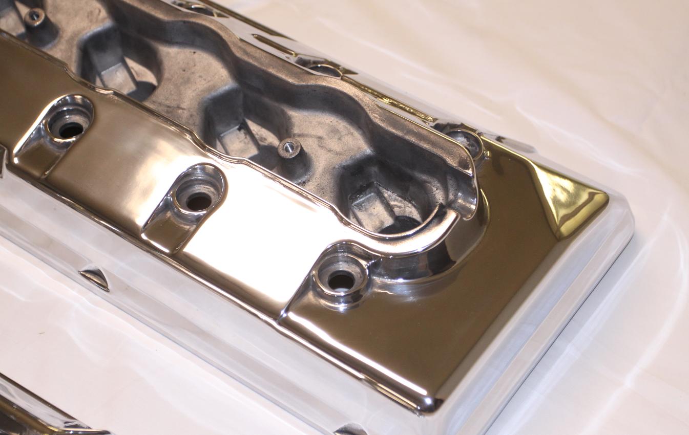 Ford Mustang V8 Cobra Valve Covers AFTER Chrome - Like Metal Polishing Services