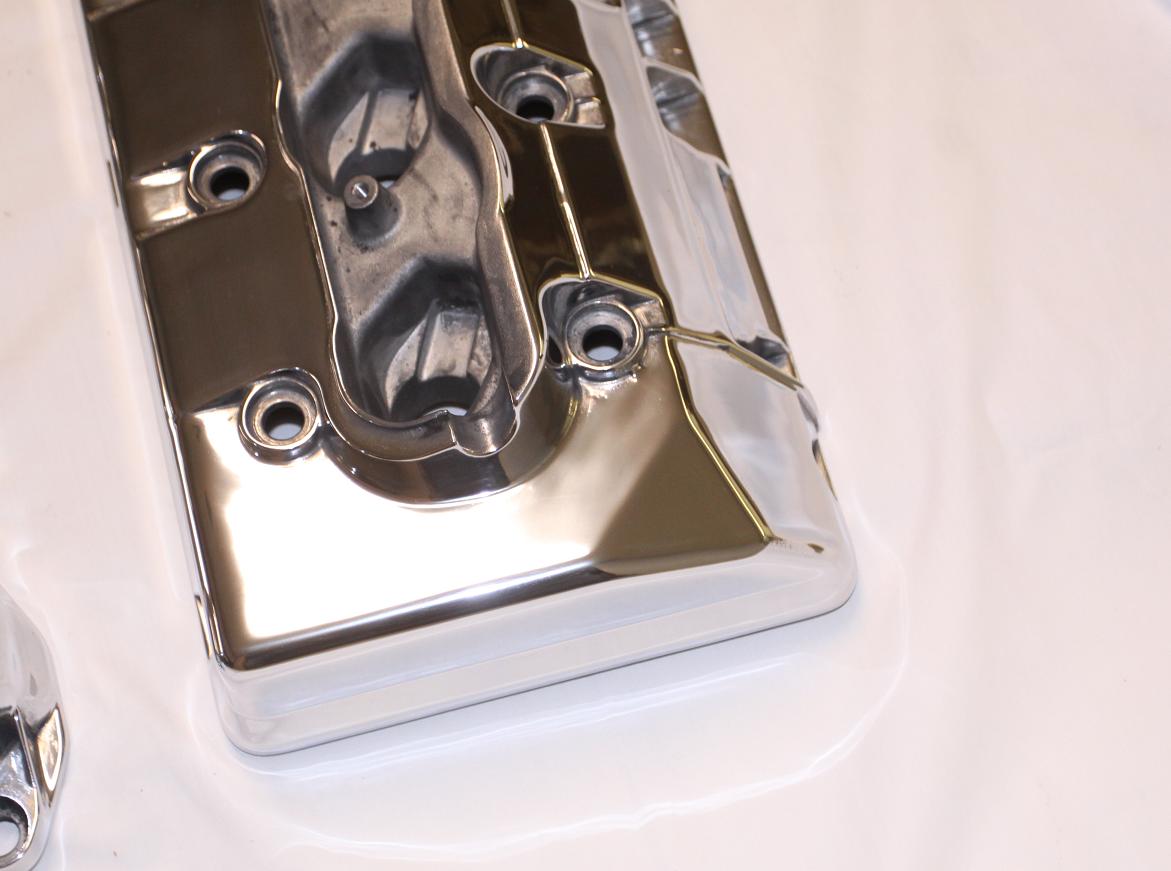 Ford Mustang V8 Cobra Valve Covers AFTER Chrome - Like Metal Polishing Services