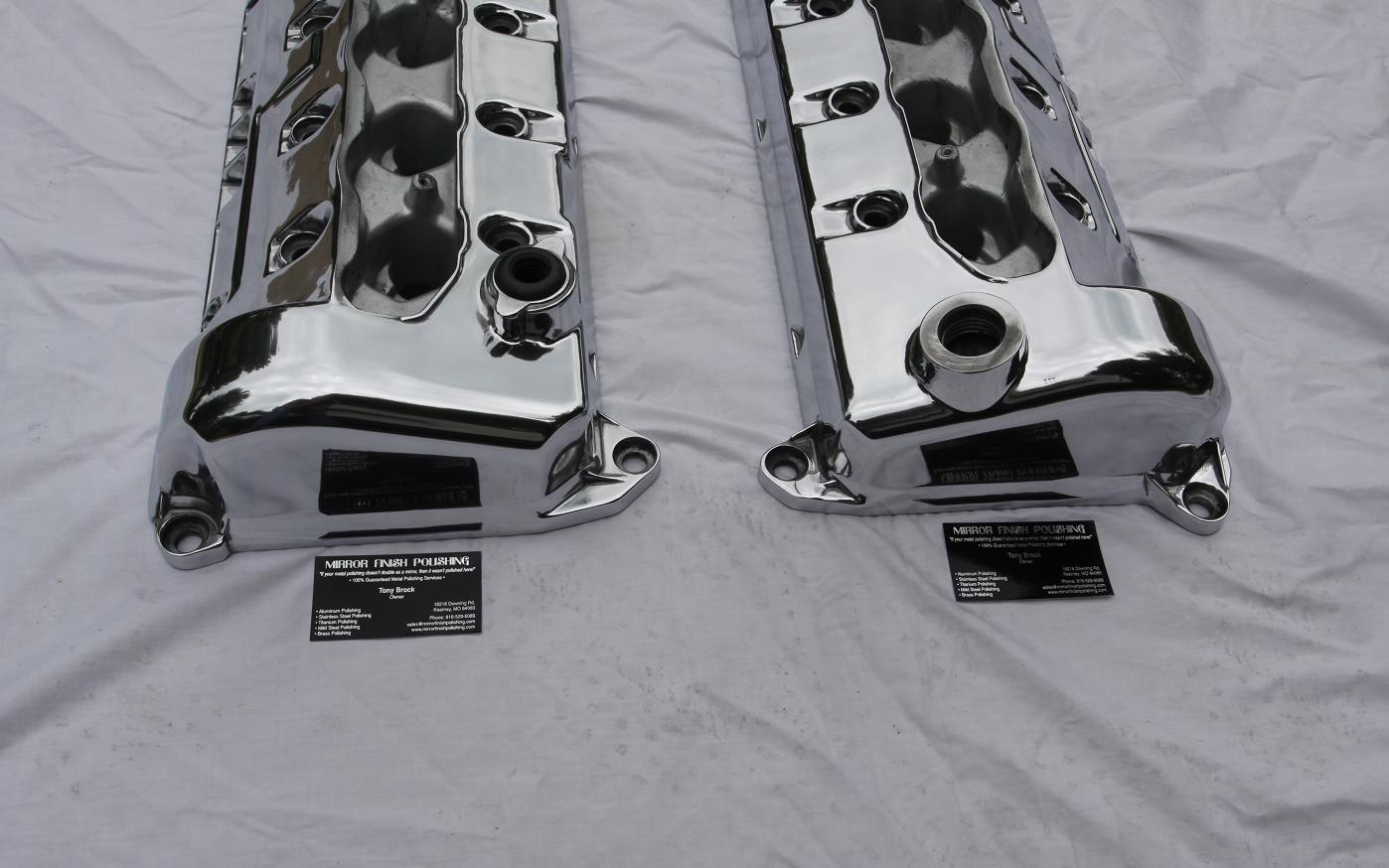 Ford Mustang V8 Cobra Valve Covers AFTER Chrome - Like Metal Polishing Services