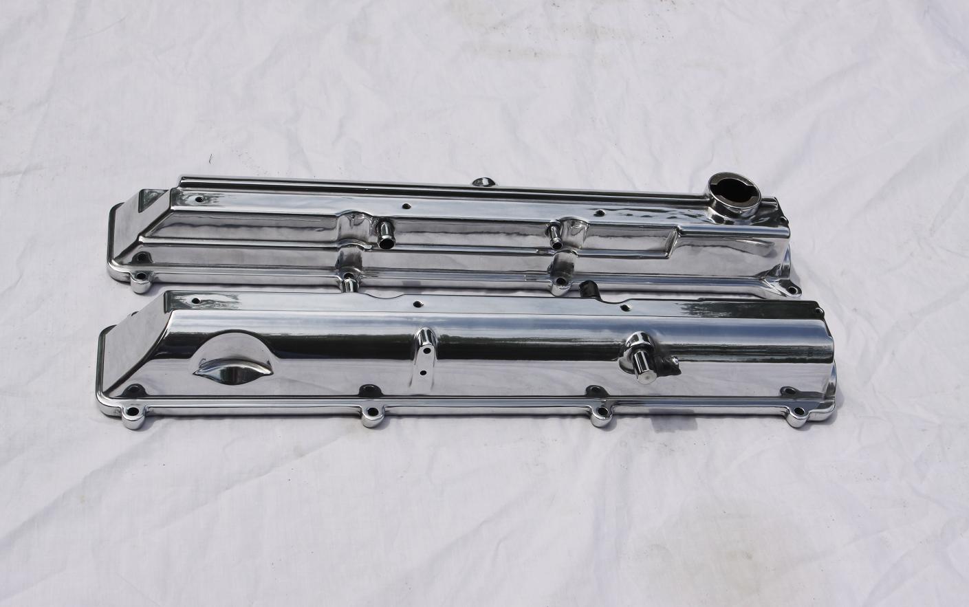 Toyota Supra Aluminum Valve Covers AFTER Chrome - Like Metal Polishing and Buffing Services