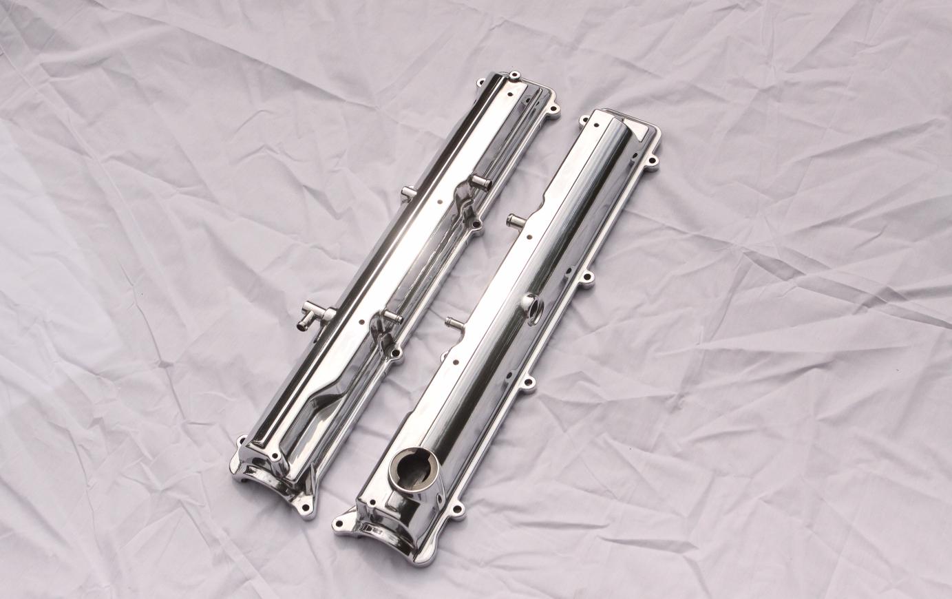 Toyota Supra Aluminum Valve Covers AFTER Chrome - Like Metal Polishing and Buffing Services