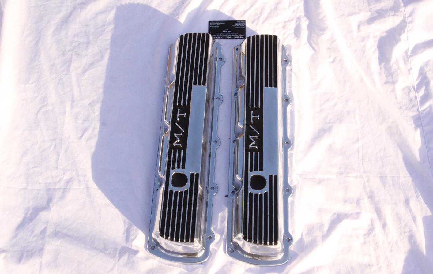 V8 Valve Covers AFTER Chrome - Like Metal Polishing and Buffing Services AND Custom Painting Services