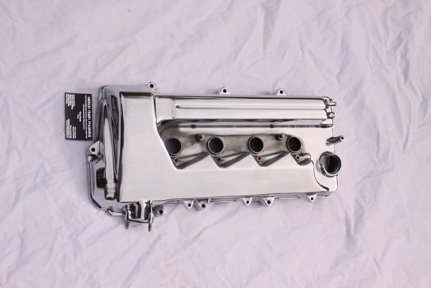 4 Cylinder Aluminum Valve Cover AFTER Chrome - Like Metal Polishing and Buffing Services