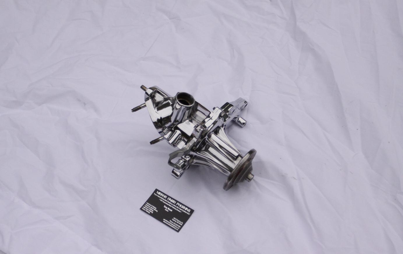 Toyota Supra Aluminum Water Pump AFTER Chrome - Like Metal Polishing and Buffing Services