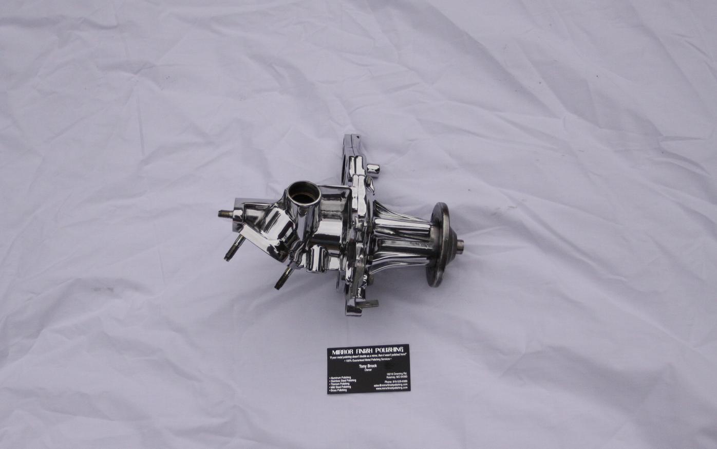 Toyota Supra Aluminum Water Pump AFTER Chrome - Like Metal Polishing and Buffing Services