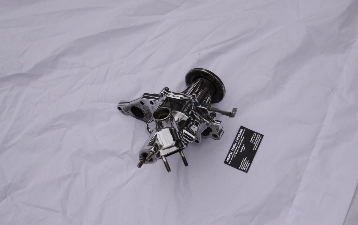 Toyota Supra Aluminum Water Pump AFTER Chrome - Like Metal Polishing and Buffing Services