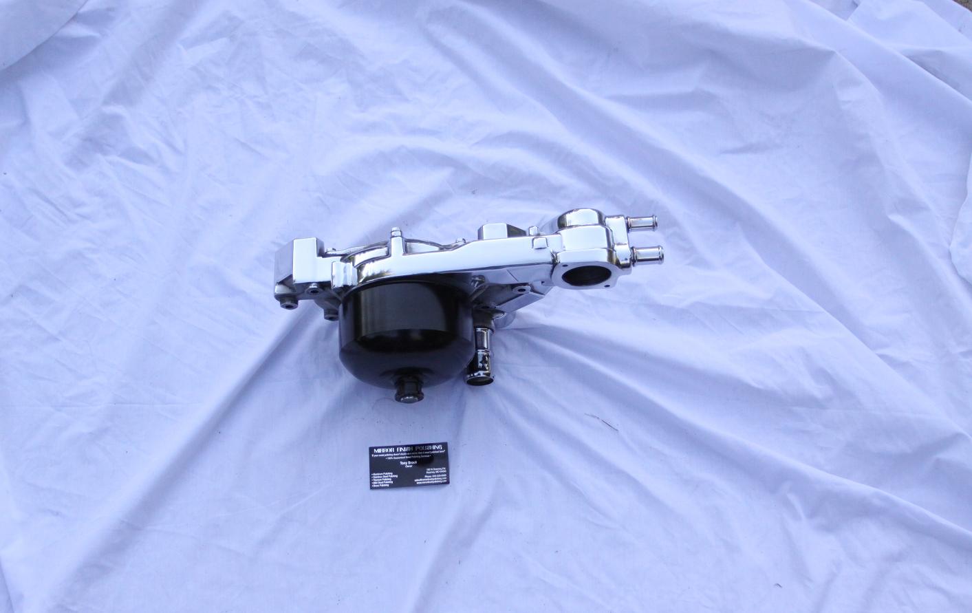 Chevy LS1 Aluminum Water Pump AFTER Chrome - Like Metal Polishing and Buffing Services