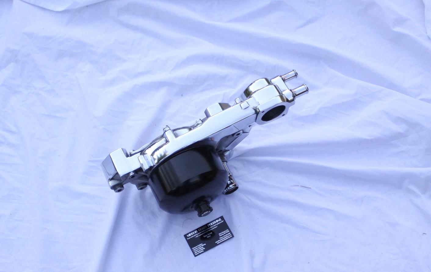 Chevy LS1 Aluminum Water Pump AFTER Chrome - Like Metal Polishing and Buffing Services