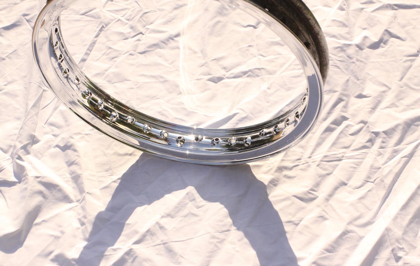 Motorcycle Spoke Wheel AFTER Metal Polishing and Buffing Services