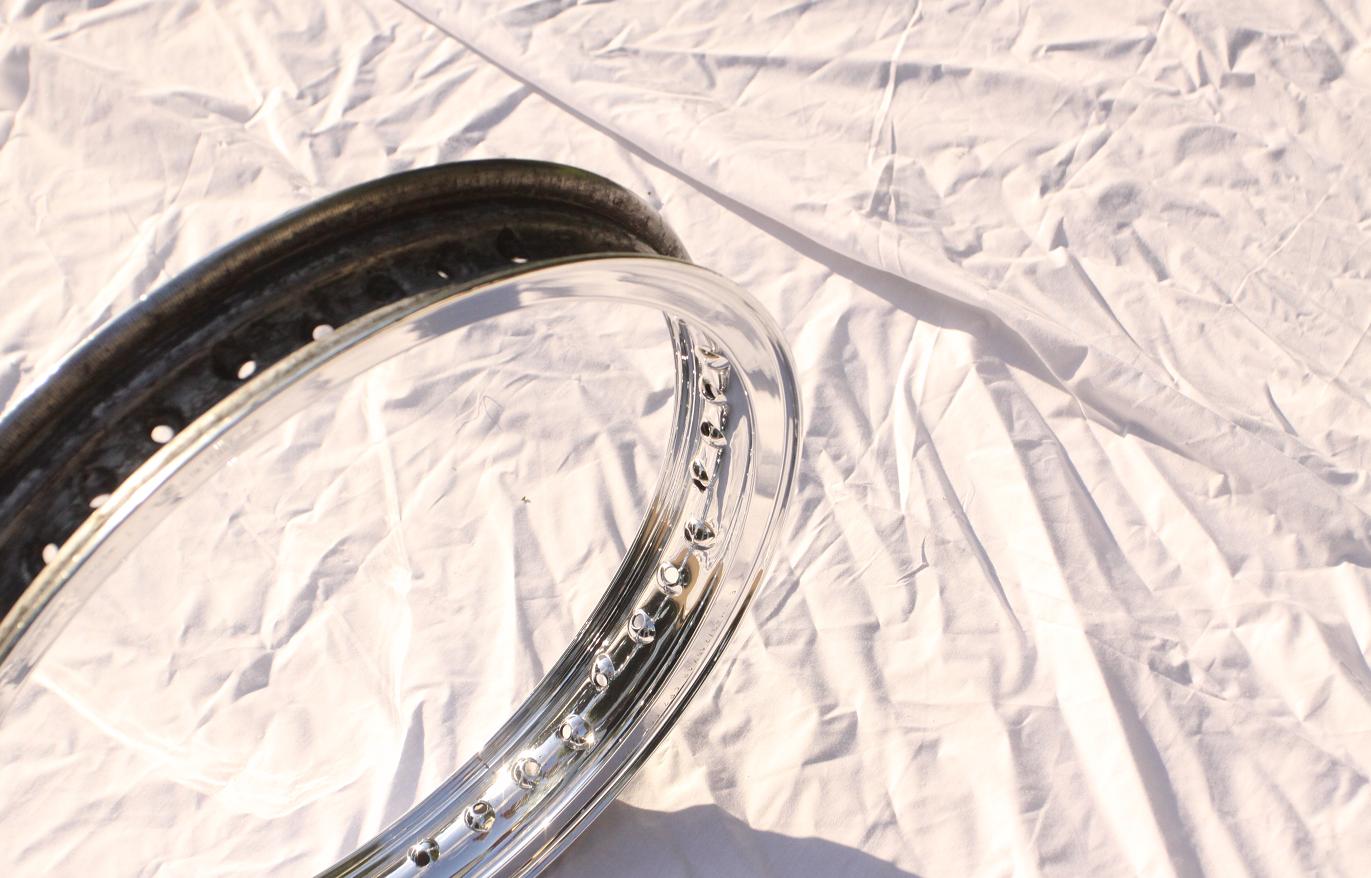 Motorcycle Spoke Wheel AFTER Metal Polishing and Buffing Services