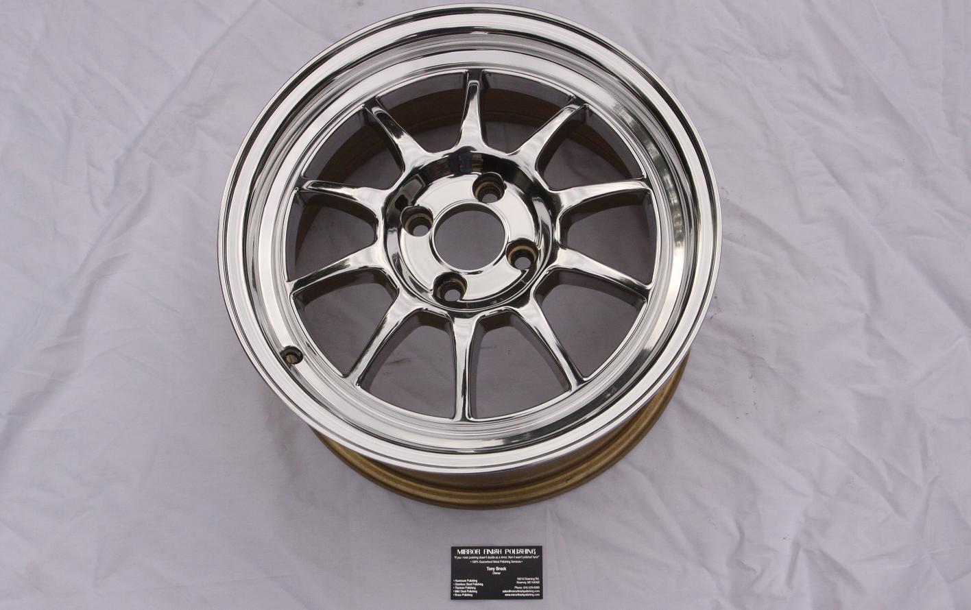 Spoked Wheel AFTER Chrome - Like Metal Polishing and Buffing Services