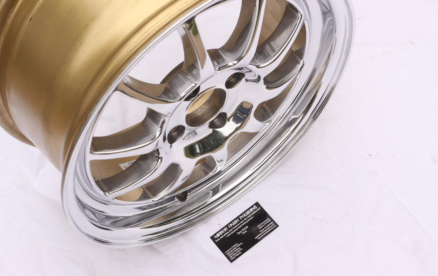 Spoked Wheel AFTER Chrome - Like Metal Polishing and Buffing Services