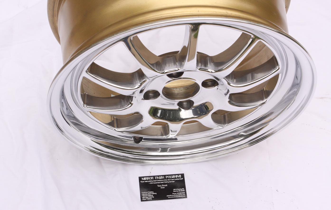 Spoked Wheel AFTER Chrome - Like Metal Polishing and Buffing Services