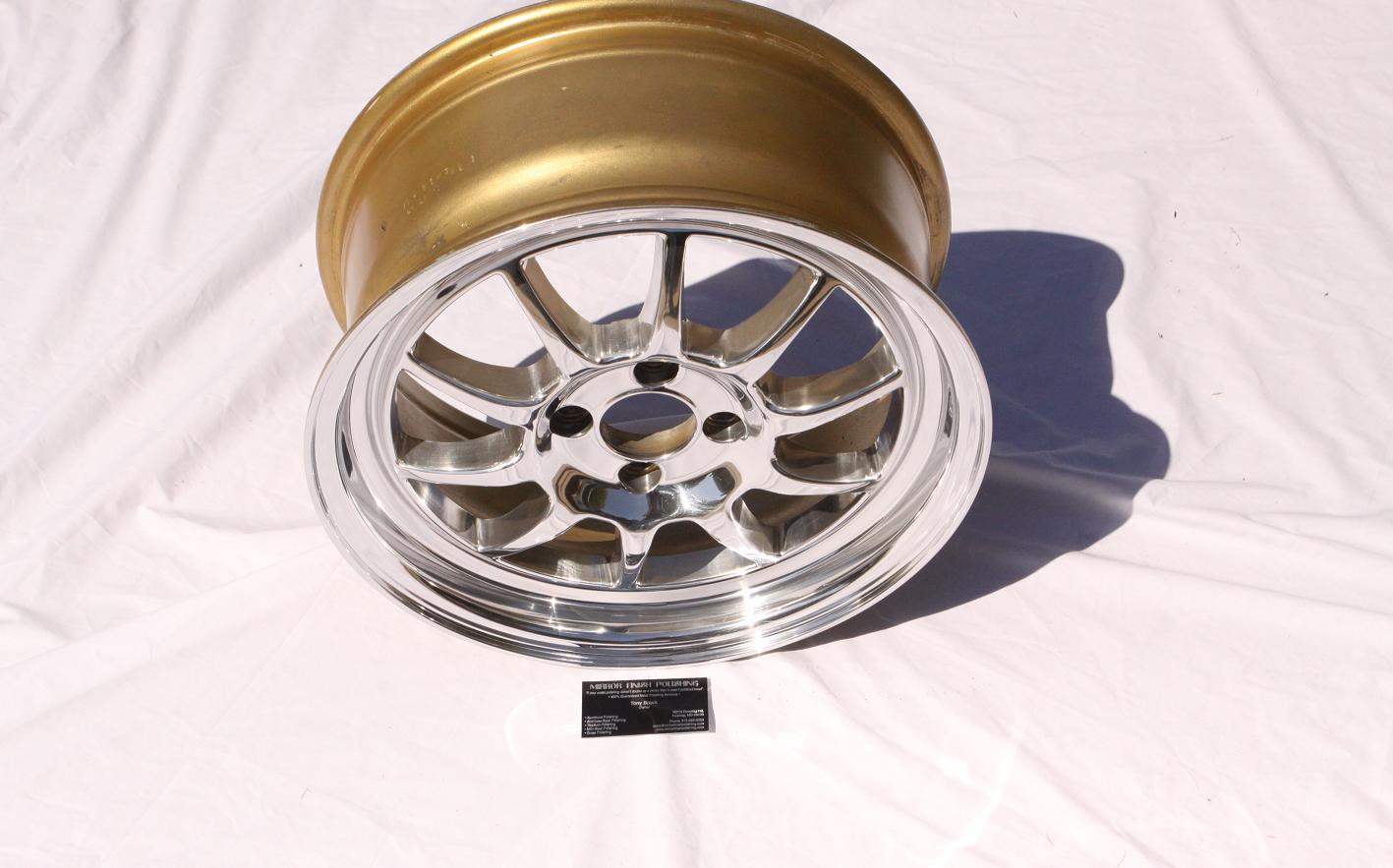Drag DR16 10 Spoke Wheel AFTER Chrome - Like Custom Metal Polishing and Buffing Services