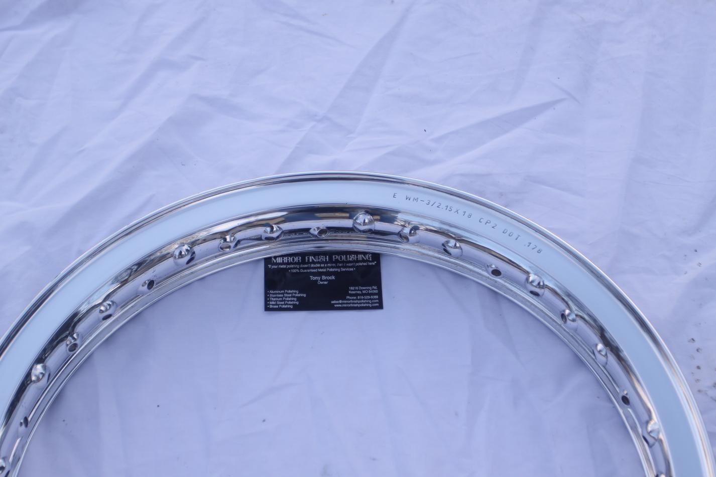 Motorcycle Wheel AFTER Chrome - Like Metal Polishing and Buffing Services