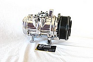 Ford Mustang V8 AC Compressor AFTER Chrome-Like Metal Polishing and Buffing Services / Restoration Services