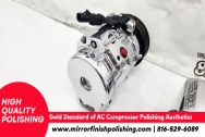 Aluminum AC Compressor AFTER Chrome-Like Polishing | AC Compressor Polishing | Aluminum Polishing Services