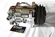Aluminum V8 AC Compressor AFTER Chrome-Like Metal Polishing and Buffing Services