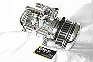 Ford Mustang Aluminum V8 AC Compressor AFTER Chrome-Like Metal Polishing and Buffing Services / Restoration Services 