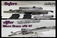 Stainless Steel Russian AK-47 Gun / Firearm BEFORE/AFTER Chrome -Like Polishing and Buffing Services plus Stainless Steel Finishing Services