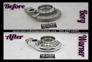 Aluminum Borg Warner Turbo BEFORE/AFTER Chrome -Like Metal Polishing | Aluminum Turbo Polishing Services 