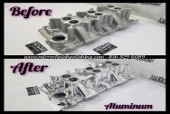 Aluminum V8 Intake Manifold BEFORE/AFTER Chrome -Like Metal Polishing | Aluminum Intake Manifold Polishing 