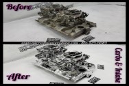 Aluminum Carburetor and Intake Manifold BEFORE/AFTER Chrome -Like Metal Polishing and Buffing Services | Restoration Services | Intake Manifold and Carburetor Polishing Services 