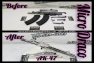 Steel Micro Draco AK-47 Gun BEFORE/AFTER Chrome -Like Polishing and Buffing Services plus Finishing Services | Gun Parts Polishing Services