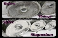 Magnesium Wheels BEFORE/AFTER Chrome -Like Polishing and Buffing Services plus Magnesium Finishing Services | Wheel Polishing Services 