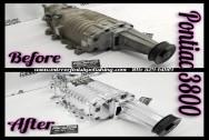 Pontiac 3800 Aluminum Supercharger BEFORE/AFTER Chrome -Like Polishing and Buffing Services plus Aluminum Finishing Services | Supercharger Polishing Services 