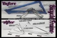 Aluminum Bicycle Frame BEFORE/AFTER Chrome -Like Metal Polishing | Aluminum Polishing Services | Bicycle Polishing Services 
