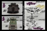 Vintage WWII Binoculars BEFORE/AFTER Chrome -Like Metal Polishing | Aluminum Polishing Services | Binocular Polishing Services 