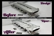 Dodge Viper Aluinum Intake Manifold BEFORE/AFTER Chrome -Like Metal Polishing and Buffing Services | Restoration Services | Intake Manifold Polishing Services 